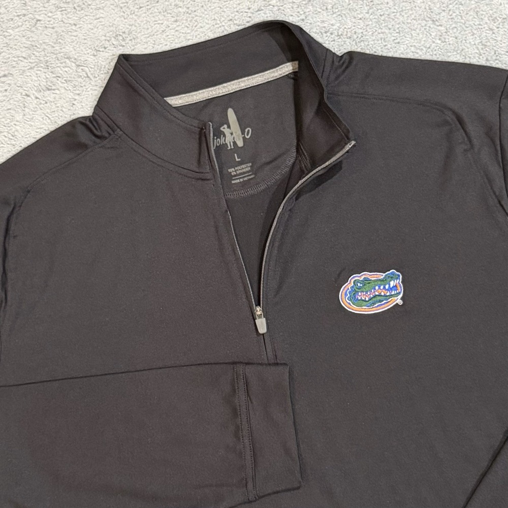 Johnnie O Florida Gators Men's Large Black Flex Prep-Formance 1/4 Zip Pullover